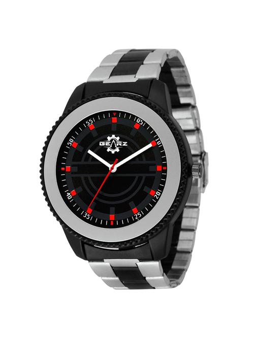 gearz watches for men with antique finish case & world map dial - 14630072 - Very Small Image - 1