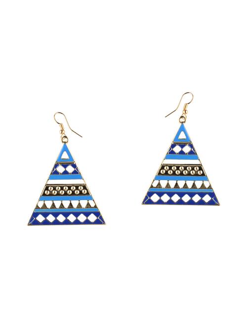 blue metal drop earrings - 14630656 - Very Small Image - 1