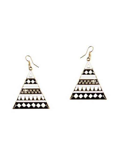 brown metal drop earrings - 14630659 - Very Small Image - 1