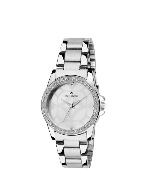 swisstone swss217-slv stainless steel chain wrist watch for women - 14633376 - Very Small Image - 1