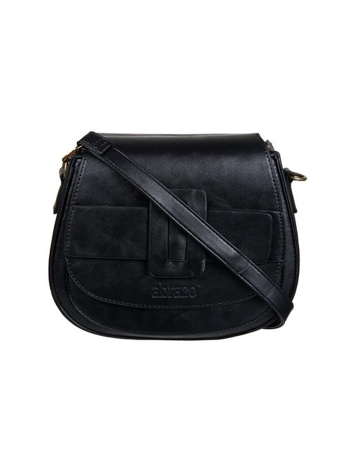 black leatherette  regular sling bag - 14633947 - Very Small Image - 1