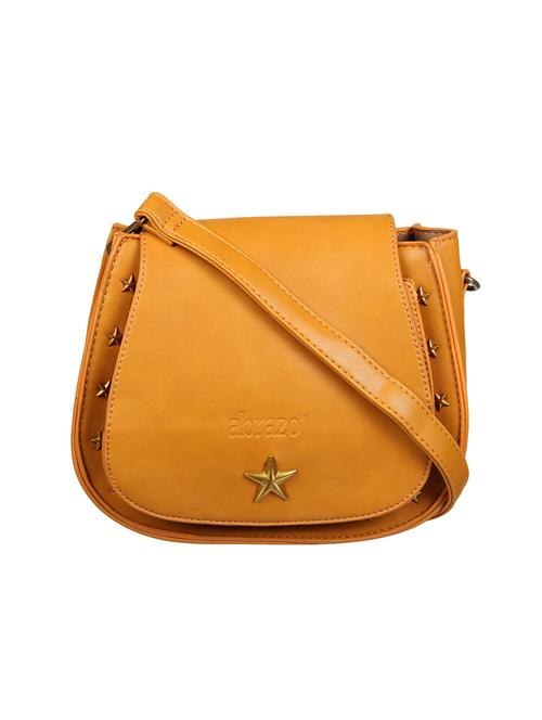 tan leatherette  regular sling bag - 14633948 - Very Small Image - 1