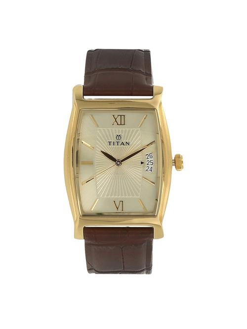 titan analog champagne dial men's watch-1530yl04 - 14635002 - Very Small Image - 1