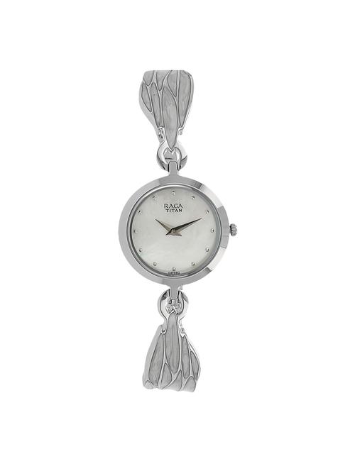 titan analog mother of pearl dial women's watch-2540sm02 - 14635152 - Very Small Image - 1