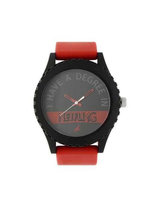 fastrack 38026pp04 tees black dial analog watch - for unisex - 14635211 - Very Small Image - 1