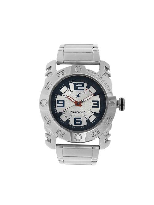 fastrack analog silver dial men's watch-3148sm01 - 14635221 - Very Small Image - 1