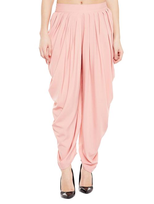 pink crepe dhoti salwar salwars - 14635491 - Very Small Image - 1