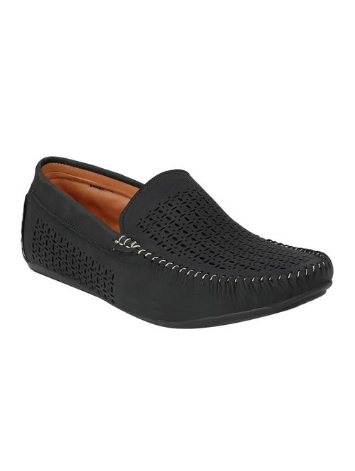 black leatherette slip on loafer - 14635549 - Very Small Image - 1