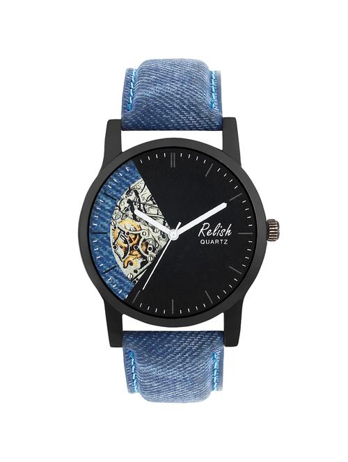 relish re-s8126bb black analog watches for men's and boy's - 14636636 - Very Small Image - 1