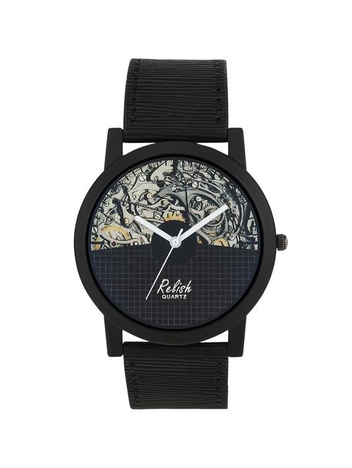 relish re-s8131bb black slim analog watches for men's and boy's - 14636641 - Very Small Image - 1