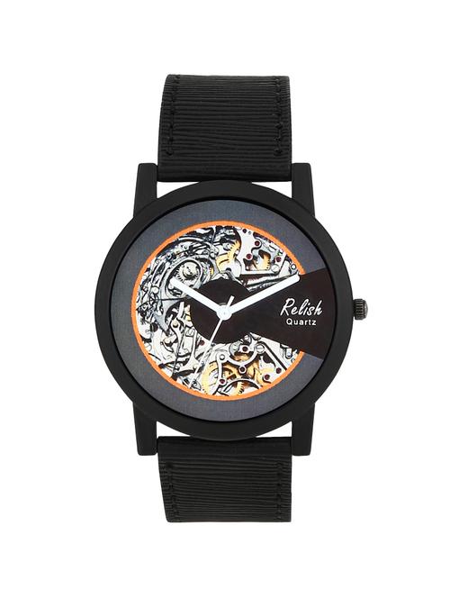 relish re-s8136bb black slim analog watches for men's and boy's - 14636646 - Very Small Image - 1