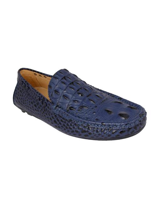 navy leather slip on loafer - 14636873 - Very Small Image - 1