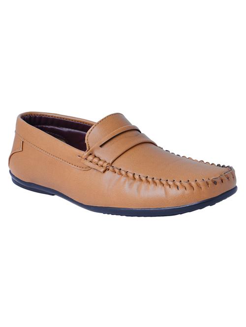 brown leatherette slip on loafer - 14638654 - Very Small Image - 1