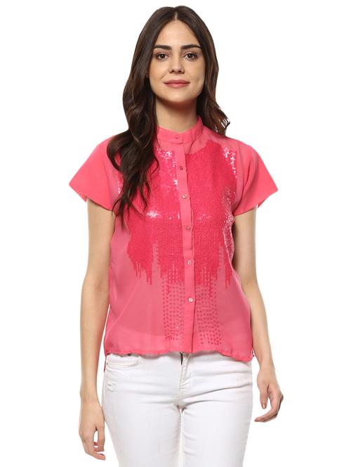 pink sequin shirt - 14638961 - Very Small Image - 1