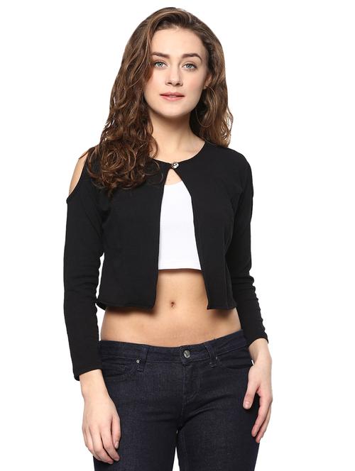 black poly spandex shrug - 14638967 - Very Small Image - 1