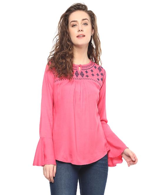 pink solid tunic - 14639070 - Very Small Image - 1