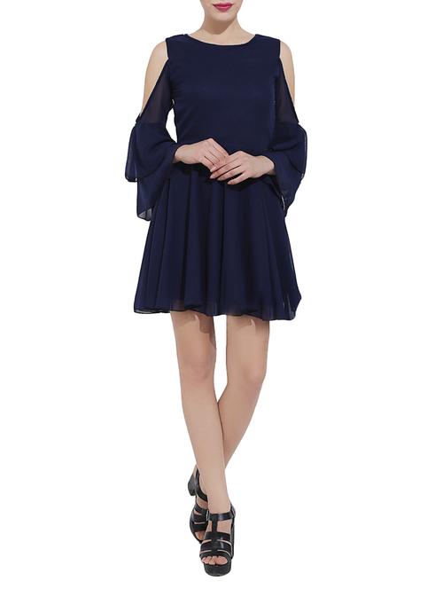 cold shoulder skater dress - 14639599 - Very Small Image - 1