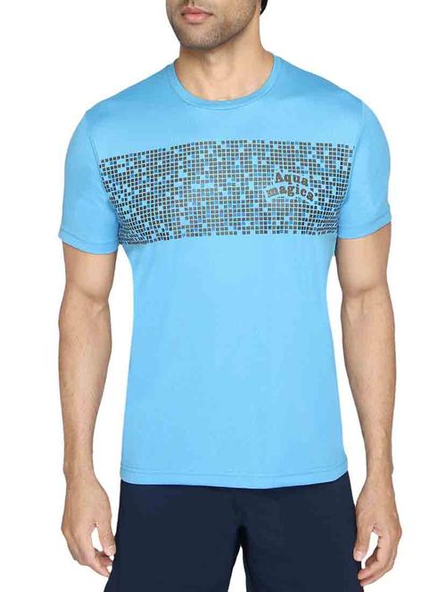 blue polyester  t-shirt - 14640463 - Very Small Image - 1