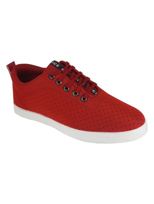 red canvas lace up sneaker - 14640545 - Very Small Image - 1