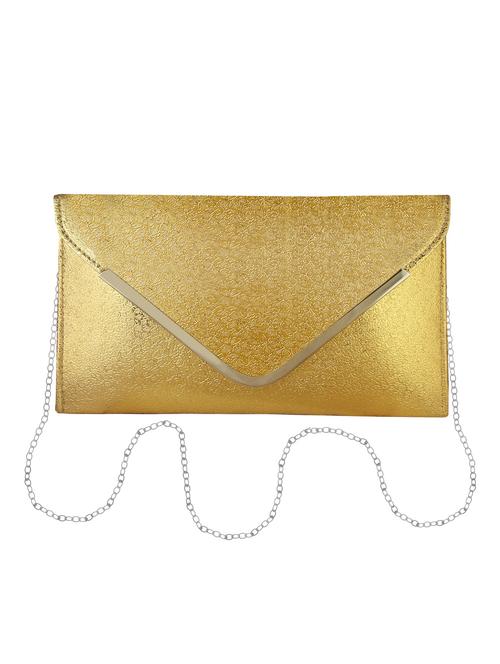 gold leatherette clutch - 14640740 - Very Small Image - 1