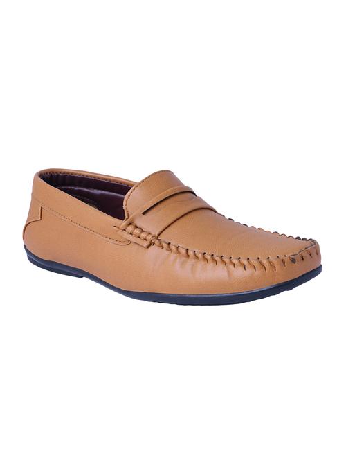 tan leatherette slip on loafer - 14641208 - Very Small Image - 1