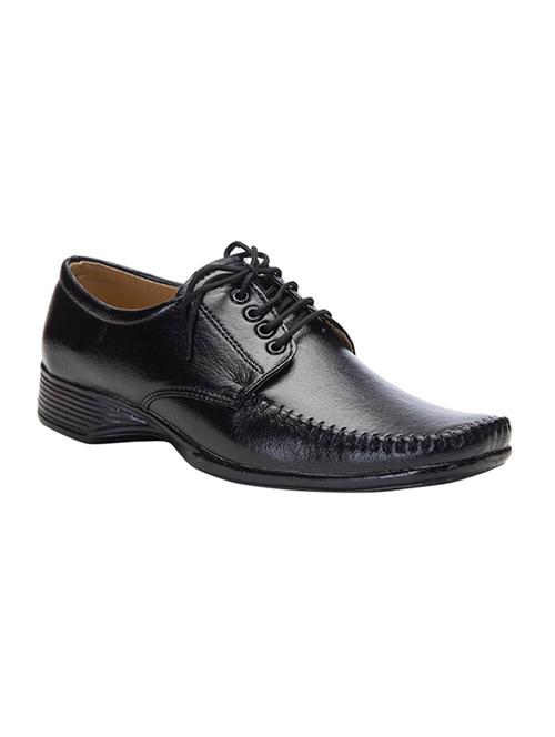 black leatherette formal derby - 14641275 - Very Small Image - 1