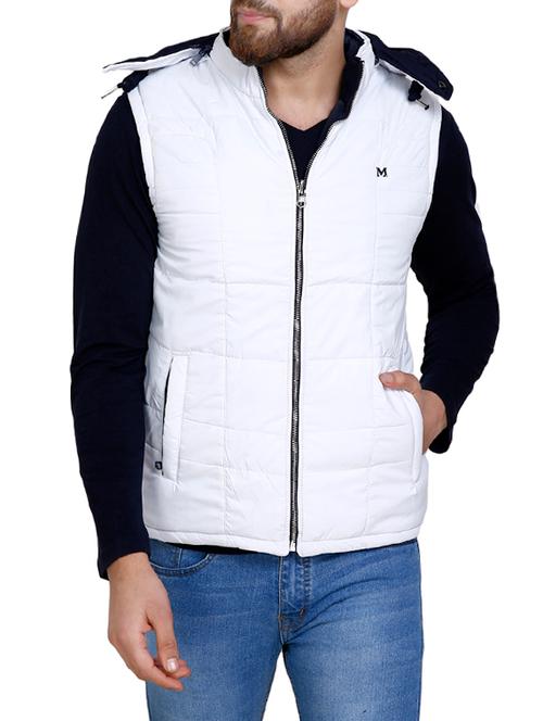 white polyester quilted jacket - 14643156 - Very Small Image - 1