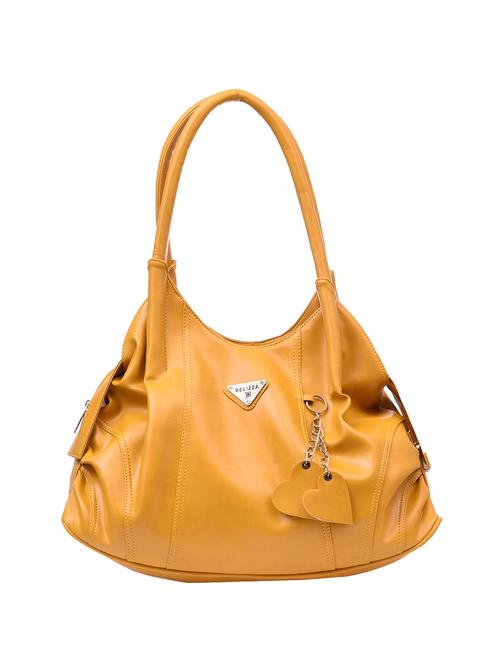 yellow leatherette handbag - 14644609 - Very Small Image - 1