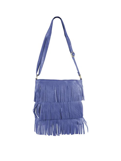 blue leatherette regular sling bag - 14644832 - Very Small Image - 1