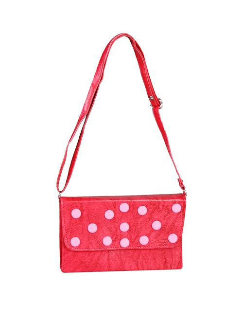 red leatherette regular sling bag - 14644874 - Very Small Image - 1