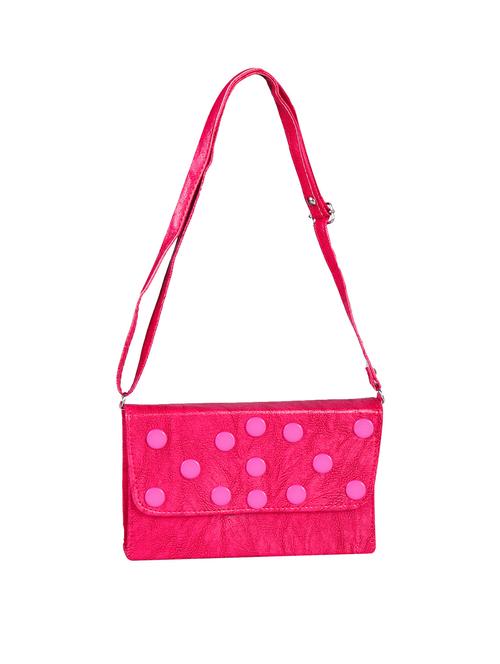 pink leatherette  regular sling bag - 14644875 - Very Small Image - 1