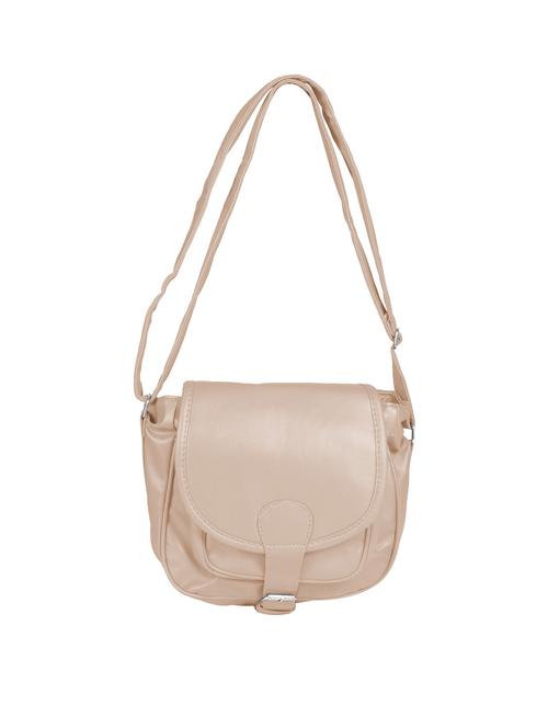 beige leatherette regular sling bag - 14644970 - Very Small Image - 1