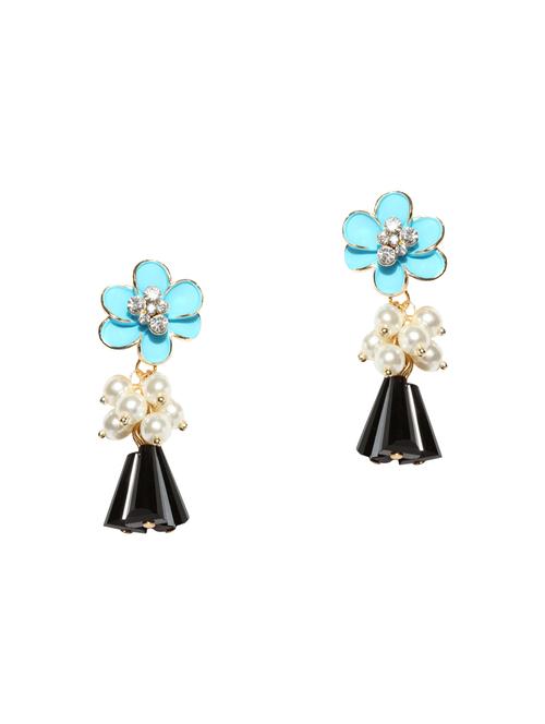 blue metal drop earrings - 14647944 - Very Small Image - 1