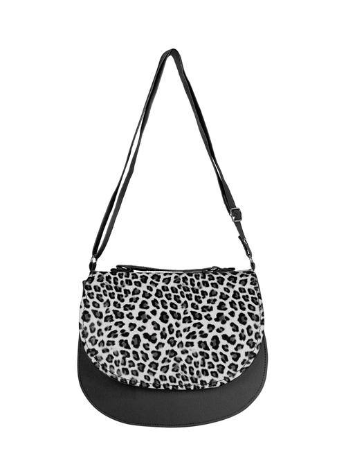 black leatherette  regular sling bag - 14648104 - Very Small Image - 1