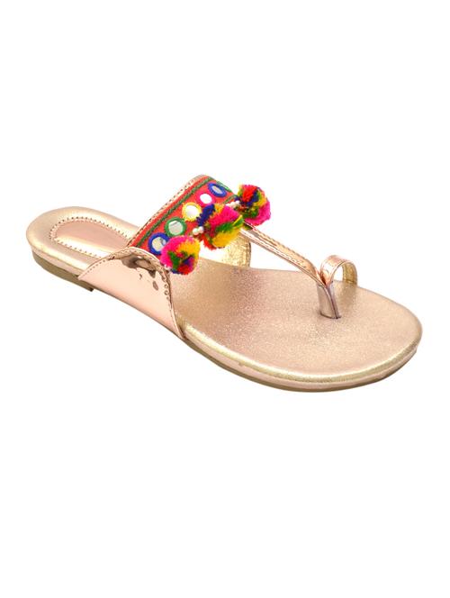 pink one toe  kolhapuri - 14652219 - Very Small Image - 1