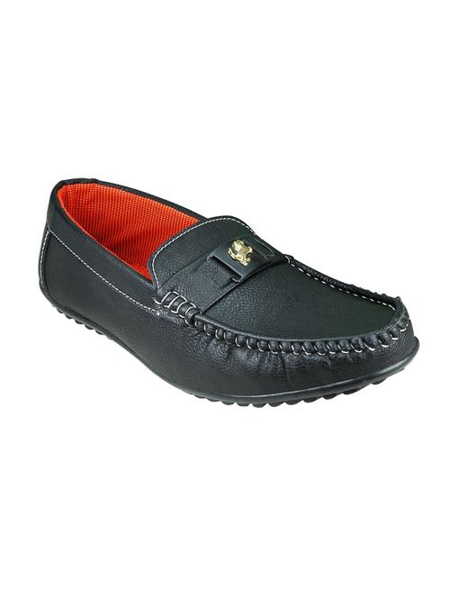 black leatherette slip on loafer - 14652765 - Very Small Image - 1