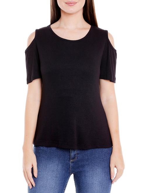 black cold shoulder top - 14654243 - Very Small Image - 1