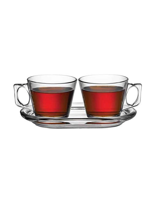 set of 3pcs tea & coffee cups with tray - 14654819 - Very Small Image - 1