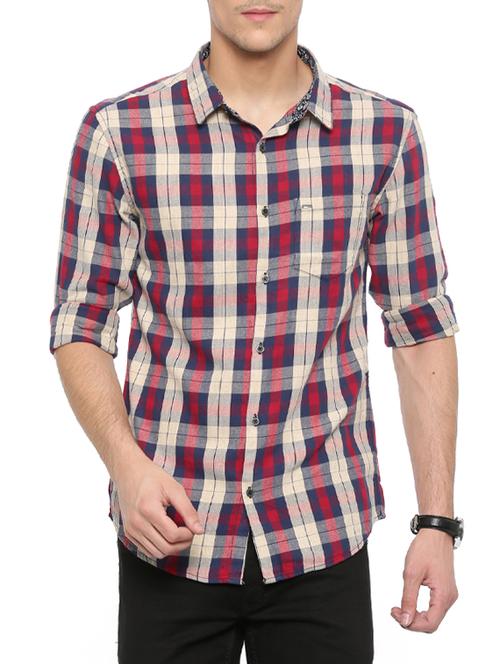 red cotton casual shirt - 14655701 - Very Small Image - 1