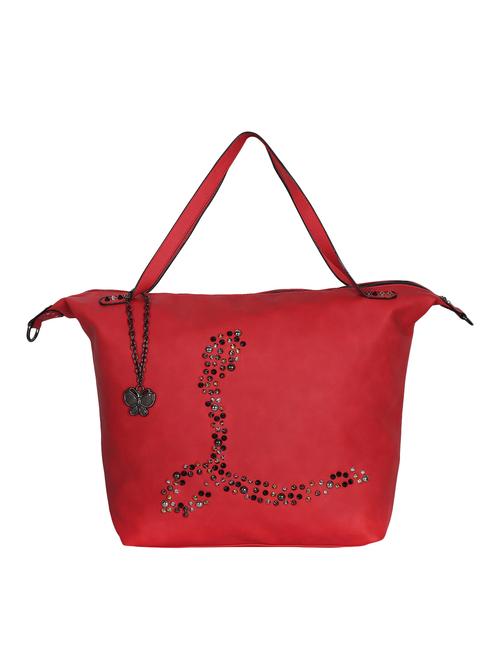 red leatherette regular handbag - 14655884 - Very Small Image - 1