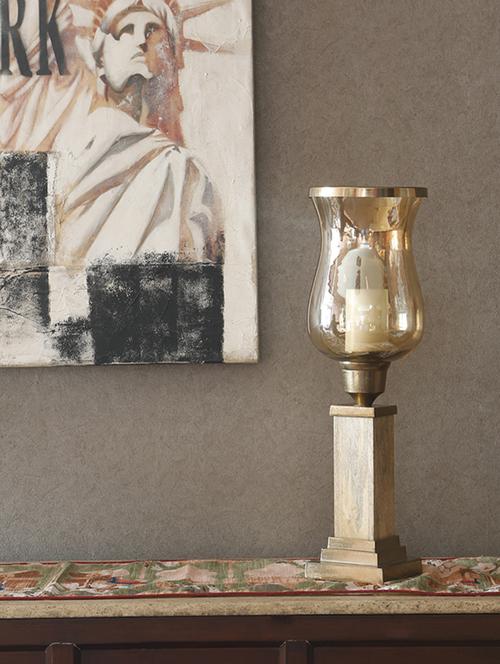 Candle Holder with Gold Chimney - 14656433 - Very Small Image - 1