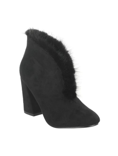 black faux leather ankle boot - 14656447 - Very Small Image - 1