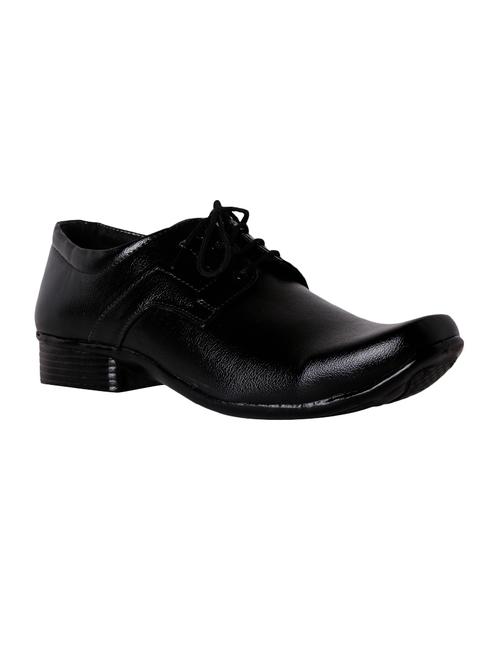 black leatherette formal derby - 14656754 - Very Small Image - 1