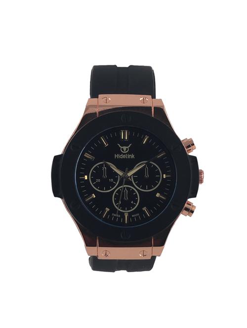 hidelink analog smart wrist watch for men with black matt dial and black strap(ws11035) - 14656880 - Very Small Image - 1