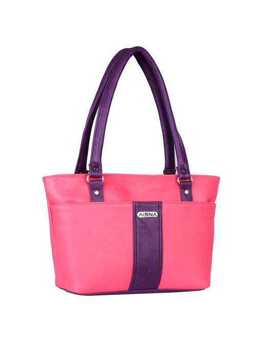 pink leatherette  regular handbag - 14656965 - Very Small Image - 1