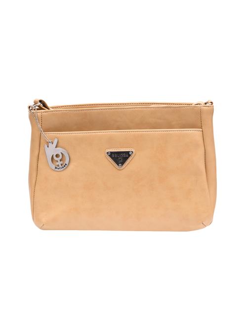beige leatherette  regular sling bag - 14657032 - Very Small Image - 1