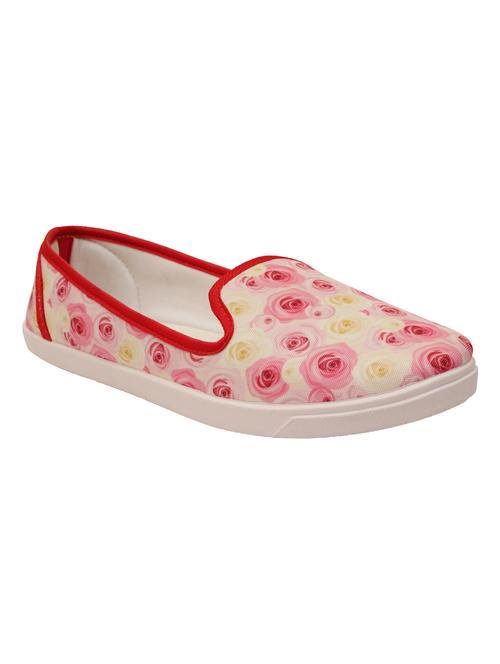 pink fabric slip on casual shoes - 14659310 - Very Small Image - 1