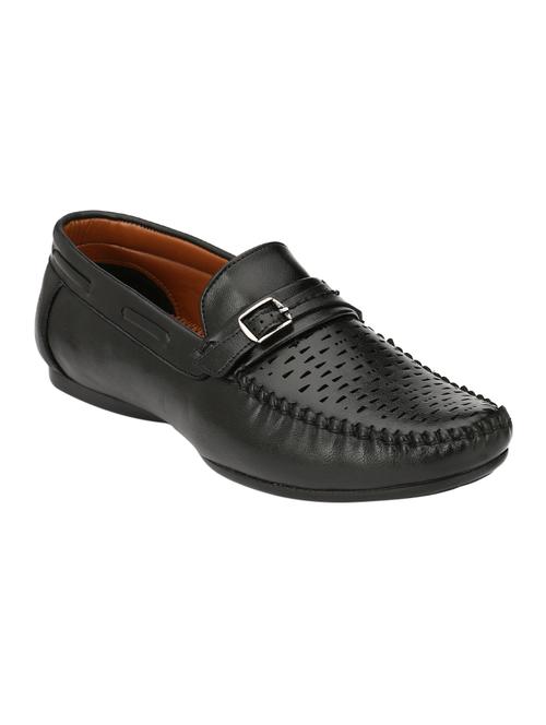 black leatherette slip on loafer - 14659754 - Very Small Image - 1