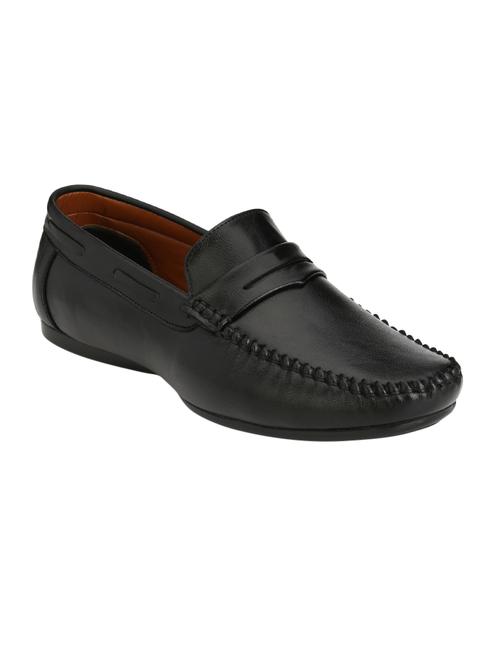 black leatherette slip on loafer - 14659756 - Very Small Image - 1