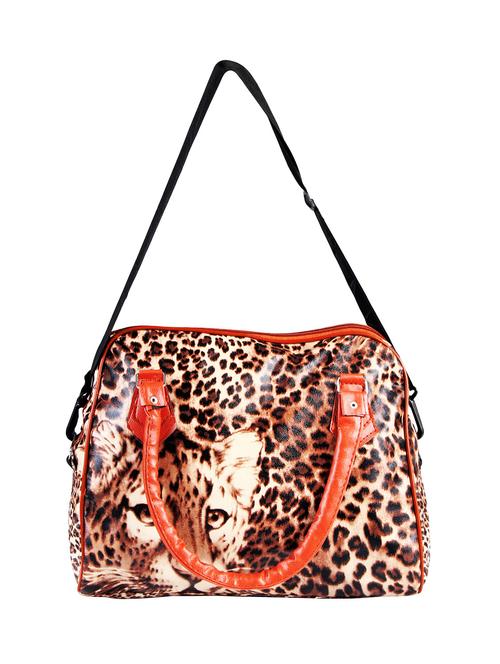 brown leatherette  regular handbag - 14660523 - Very Small Image - 1